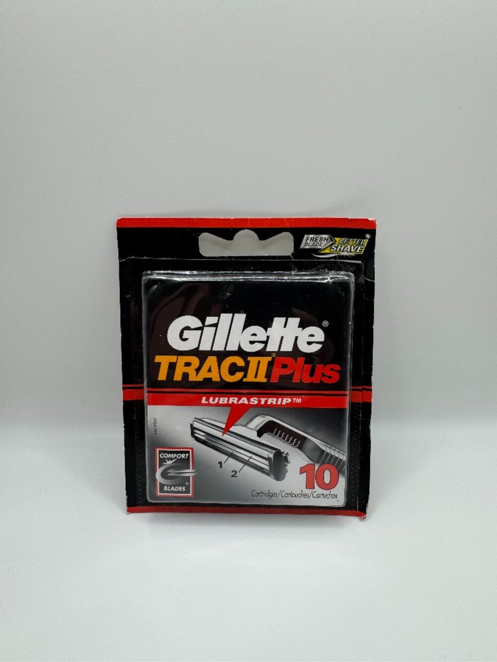 Gillette Trac II Plus Razor Blades Lubrastrip 10 Ct NEW Sealed